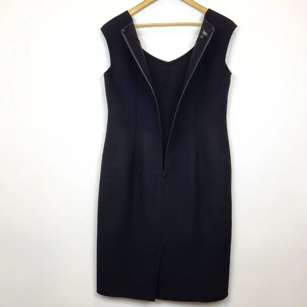 Talbots Black 100% Wool Structured Sheath Dress, Size 8, EUC - Picture 9 of 13